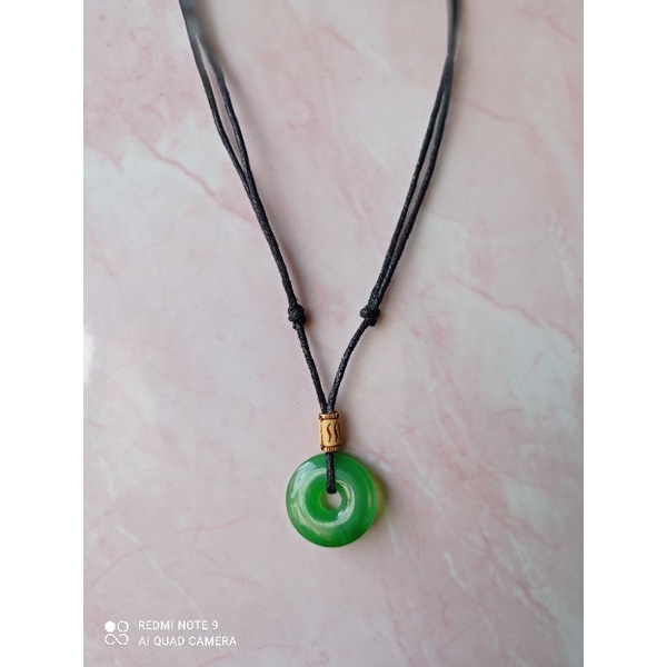 Kalung tali liontin giok melamin kalung giok imitasi
