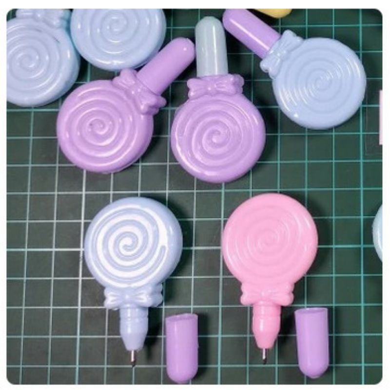 

Pulpen Aestetik Lolipop Pen Aesthetic mini Bolpen