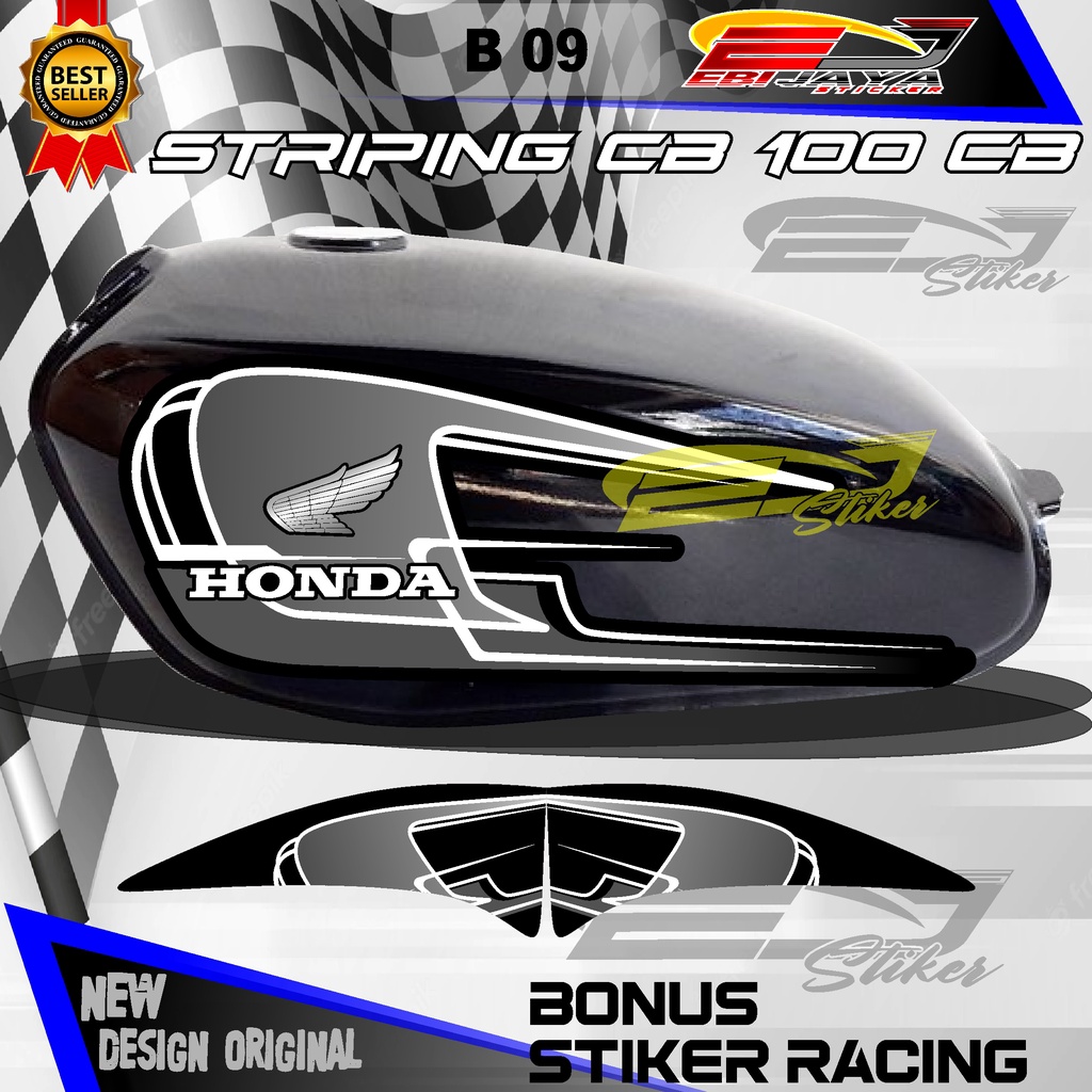 STRIPING CB 100 STANDART / STIKER CB 100 CUSTOM HOLOGRAM DAN NON HOLOGRAM B09