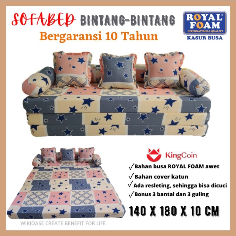 Kasur Lipet Lantai Busa Royal Foam/ Sofa bed Kasur Lipat Untuk Kamar Minimalis Murah
