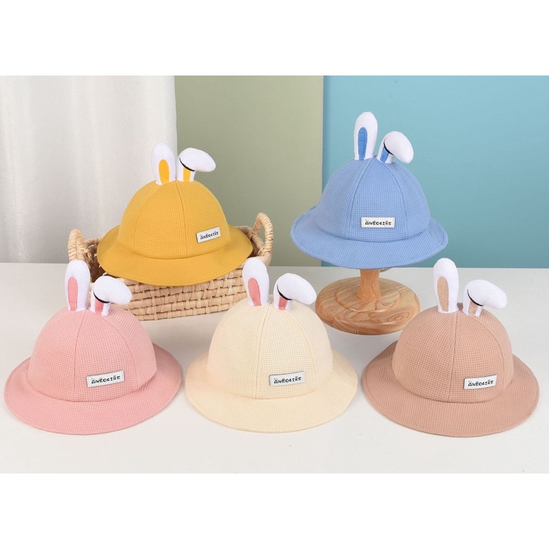 Topi Bucket Anak Bayi Perempuan Import Model RabbitSome / aneo