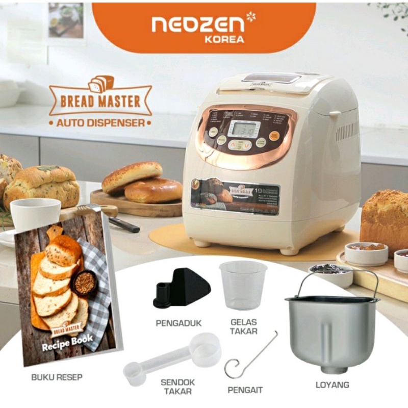 ALAT PEMBUAT ROTI OTOMATIS BREAD MAKER BREAD MASTER NEOZEN GARANSI