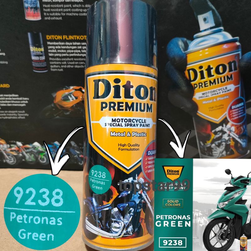 Pilok Pilox Cat Diton Premium Petronas Green 9238 Hijau Petronas 400cc Cat Semprot Diton Premium Tahan Bensin