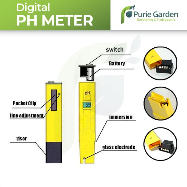 Alat Ukur PH Meter Digital + PH Buffer PG SBY