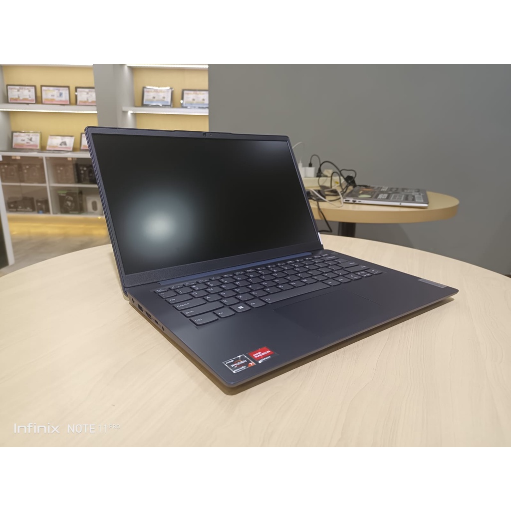 Laptop New Slim Lenovo Ideapad Slim 3 14 RYZEN 7 5700U 8GB 512GB RADEON 14FHD Backlite Fingerprint Windows 11 Abyss Blue