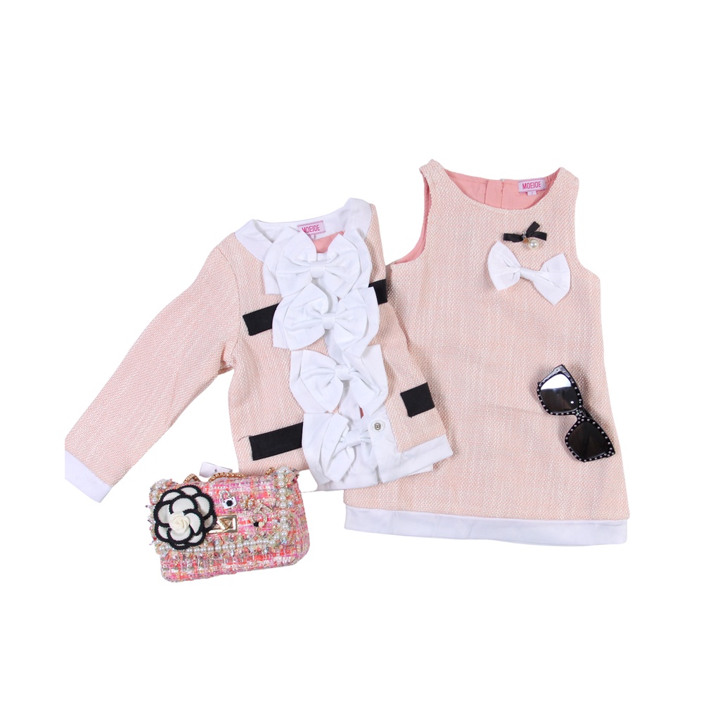 Setelan Dress Tweed Anak Perempuan - MOEJOE