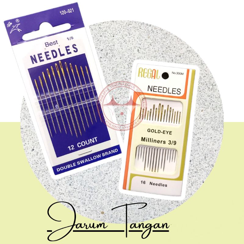 Jarum Tangan/Jarum Jahit/Kepala Emas