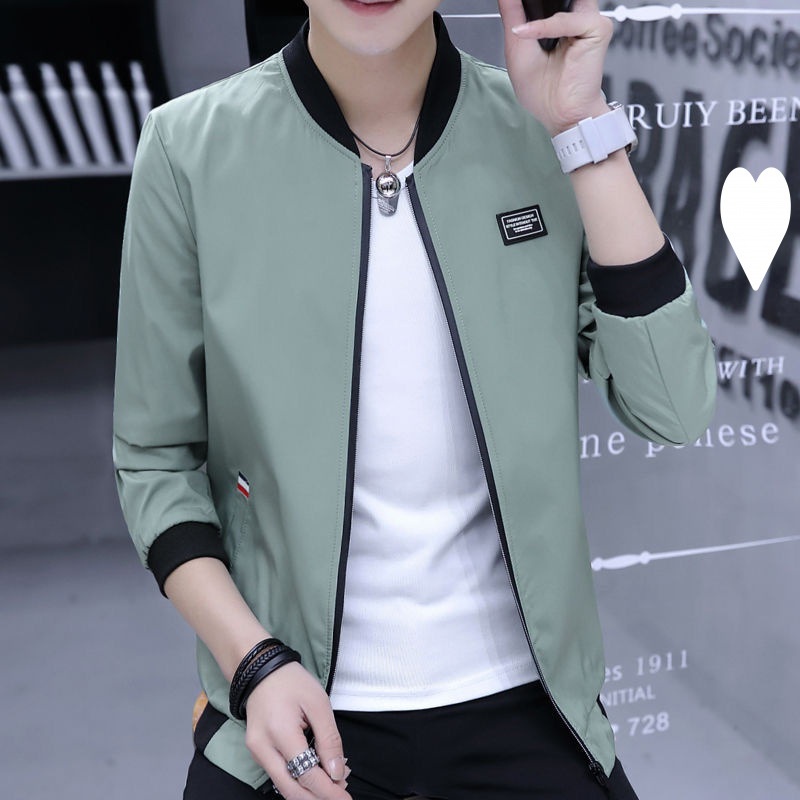 Kasual Pria    Jaket Pria Pemuda Korea Fashion Kerah Bisbol Jaket Pria Jaket