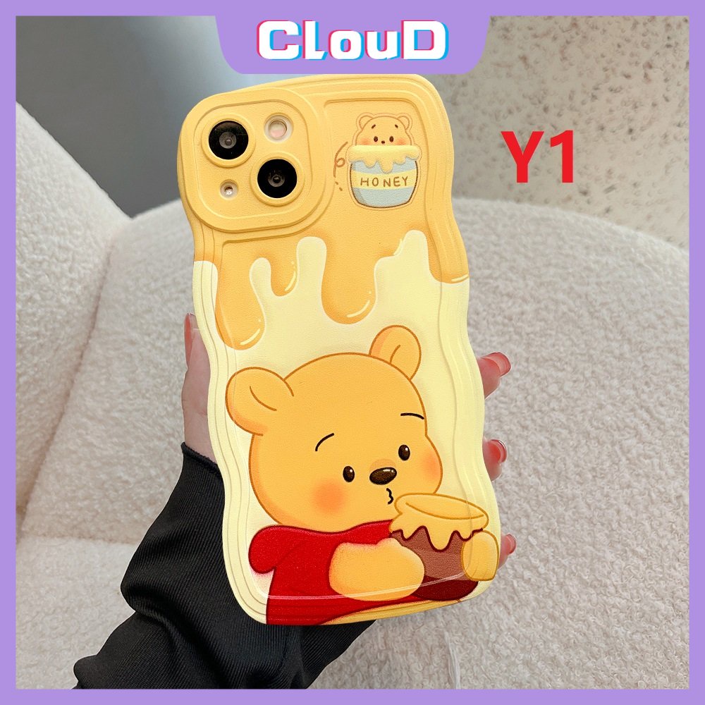 Case Winnie The Pooh Kartun Samsung A14 A13 A04s A33 A11 A04 A52s A04E A53 M22 A50 A20 A50s A02s A03s A12 A31 A22 M32 A30s A23 A21s A52 A51 A32 Lembut Tpu Wavy Edge Cute Manyo Cover
