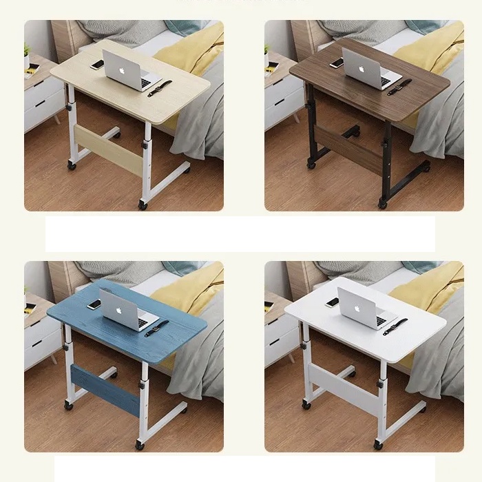 Meja Roda Meja Laptop Serbaguna Susun 3 Samping Tempat Tidur Adjustable Bedside Table Desk