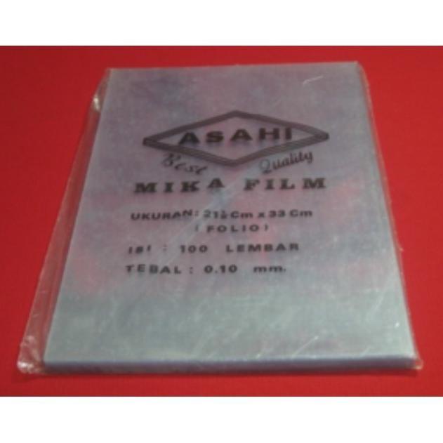 

Mika Jilid Film Asahi Folio/A4 Bening 0.10 Mm (100 Lembar) Atk