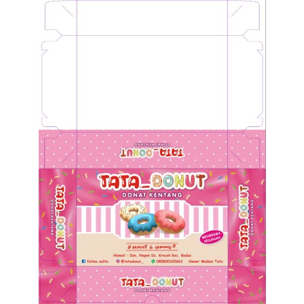 

Dus Tata Donut 27×18,5×5,5 cm laminasi