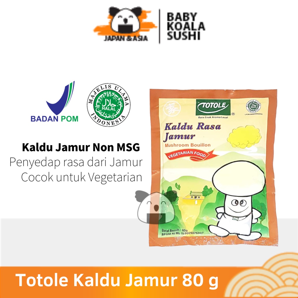 TOTOLE Kaldu Vegan Kaldu Jamur 80 g Halal │ Import Mushroom