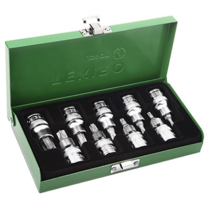 TEKIRO 1/2” DR. KUNCI SOCK L BINTANG / STAR BIT SOCKET SET 9 PCS