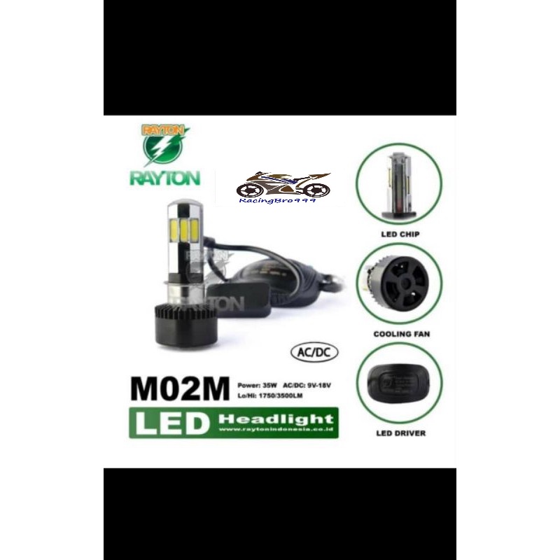 lampu depan led plus kipas rtd 6 mata universal acdc beat Mio m3 Mio j xeon Vario110 Supra fit mx fu