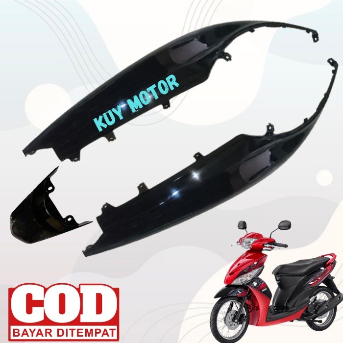 Body Samping Belakang Dan Tutup Motor Yamaha Mio J 2012 - 2014 Hitam