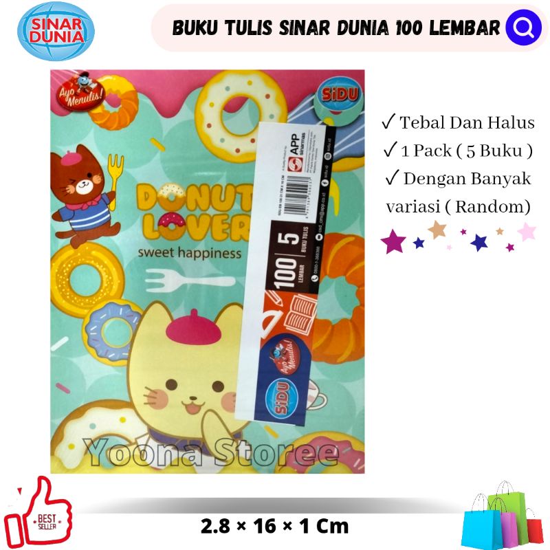 

BUKU TULIS SIDU 5 BUKU (100 LEBAR ) - 1 PACK