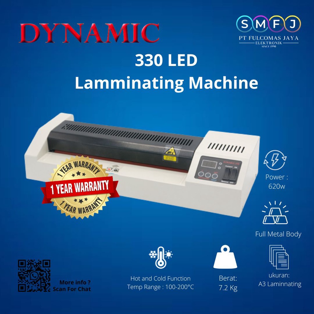 

DYNAMIC 330A Mesin Laminating A3 - GARANSI RESMI