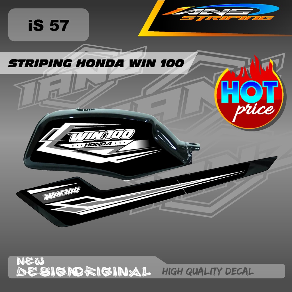 LIST VARIAN DECAL STRIPING TANGKI HONDA WIN 100 CUSTOM HOLOGRAM / NON HOLOGRAM IS57