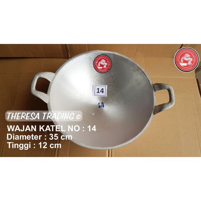 teflon KUALI NO 14 KATEL SUPER ALUMINIUM NO 14 DIAMETER 35 CM W5A3 wajan penggorengan kualitas super