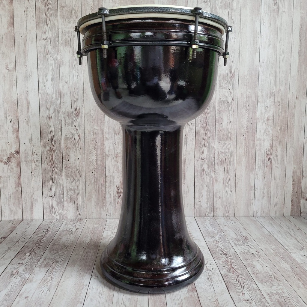 Bas Dumbuk Pinggang Bass Marawis Bas Hadroh Calti Kulit Ukuran 10 Inch Tinggi 50cm