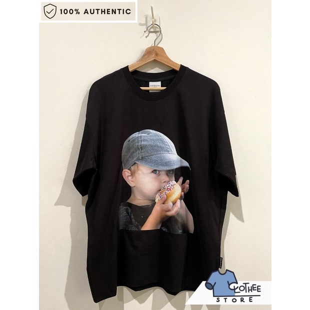ADLV BLUE CAP BOY WITH DONUT BLACK TEE