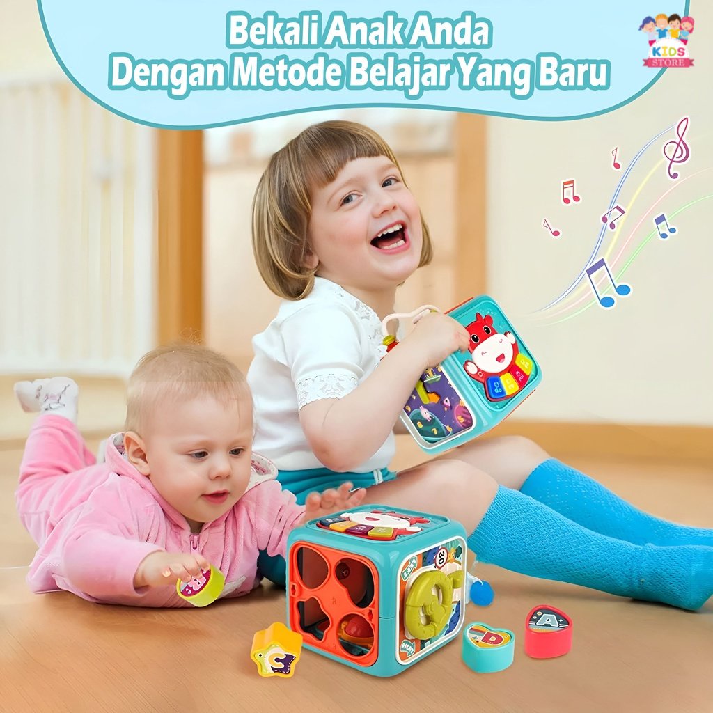 Mainan Montessori Anak 1-2-3 Tahun | Cube Box Mainan Anak Perempuan Kado Ulang Tahun Anak Laki Laki