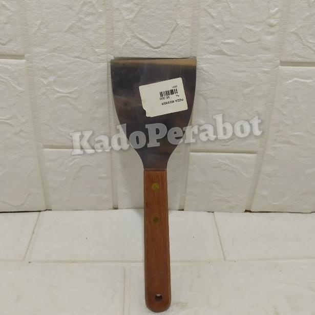 

spatula gagang kayu - spatula tepanyaki - spatula restoran jepang