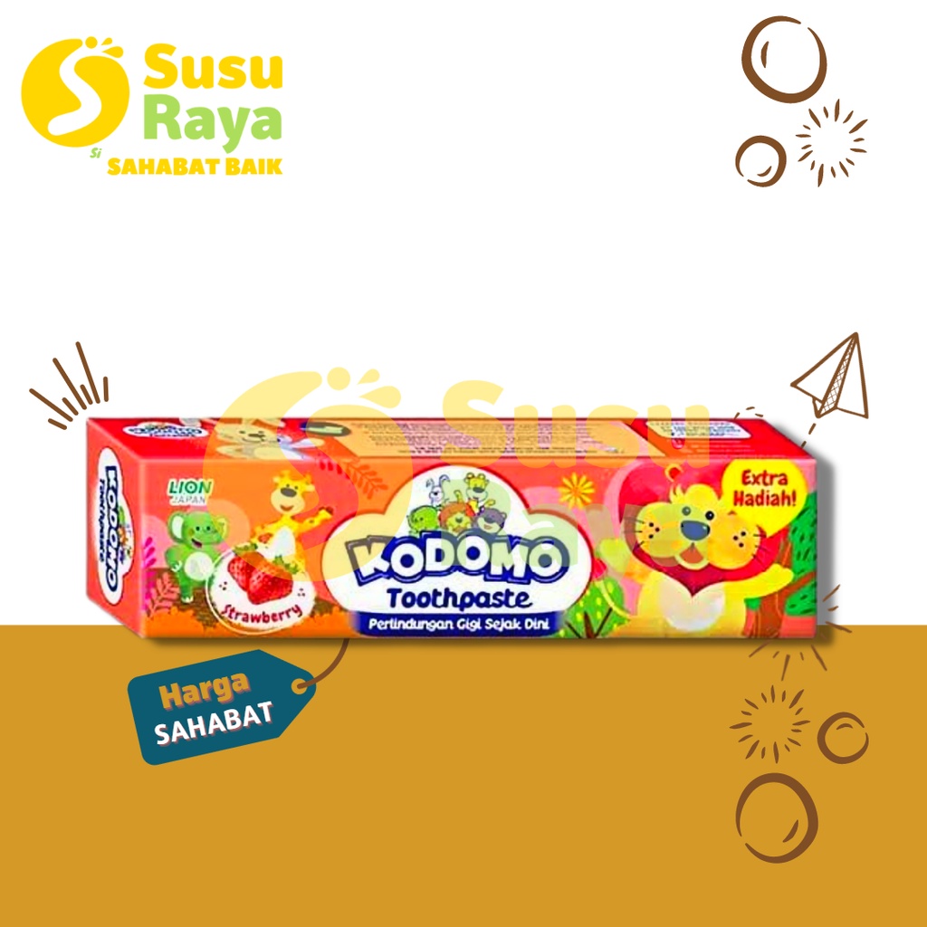 KODOMO PASTA GIGI ODOL TOOTHPASTE GRAPE/STRAWBERRY/MELON/ORANGE 45GR