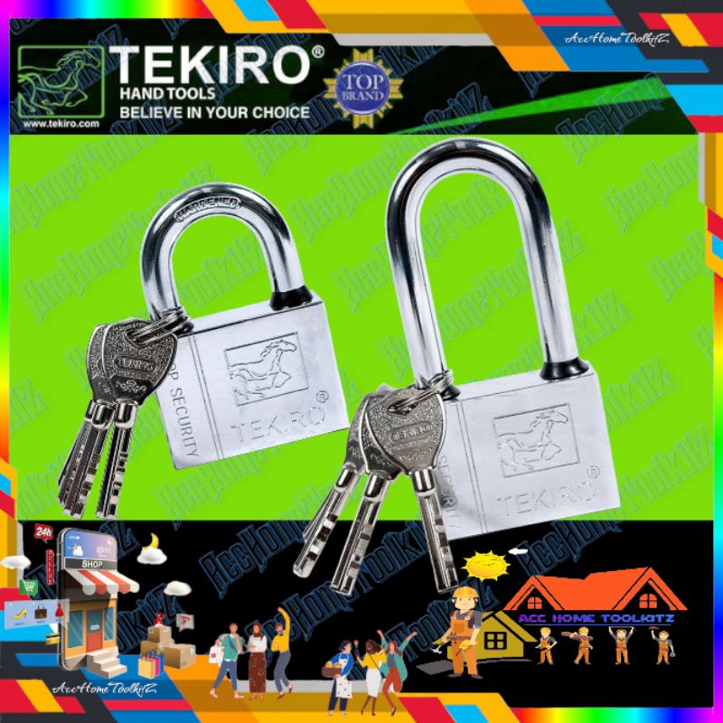 TEKIRO Gembok Kotak 60mm Leher Pendek Padlock Kuat PDK Anti Rust Maling ORI