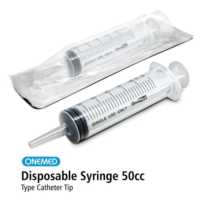 Spuit Suntikan Feeding Syringe Tanpa jarum 50ml 100cc Catheter Tip - ONEMED