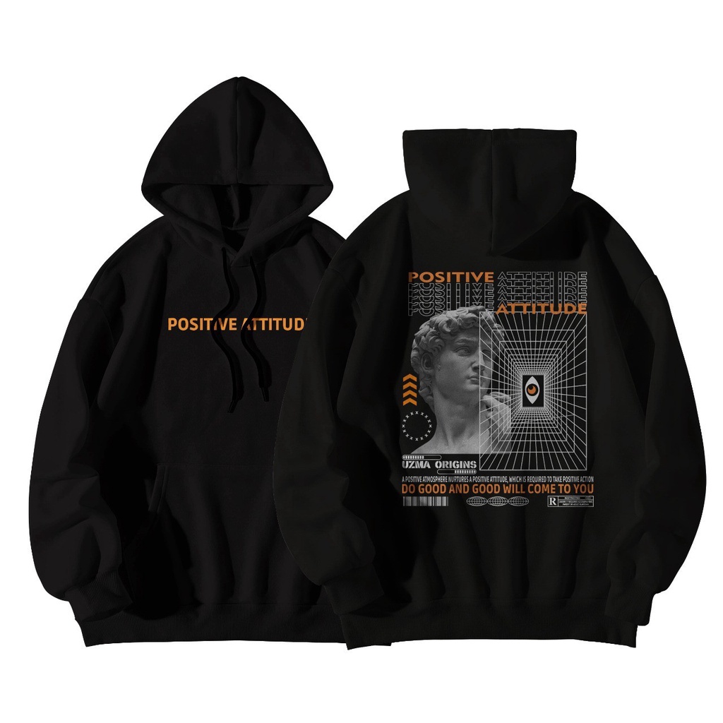 (bayar di tempat) Jaket Sweater Hodie Hitam BLESSED premium Pria Terbaru 2023 Kekinian Hoodie Distro Pria wanita  Sweater Hoodie  DELUSION