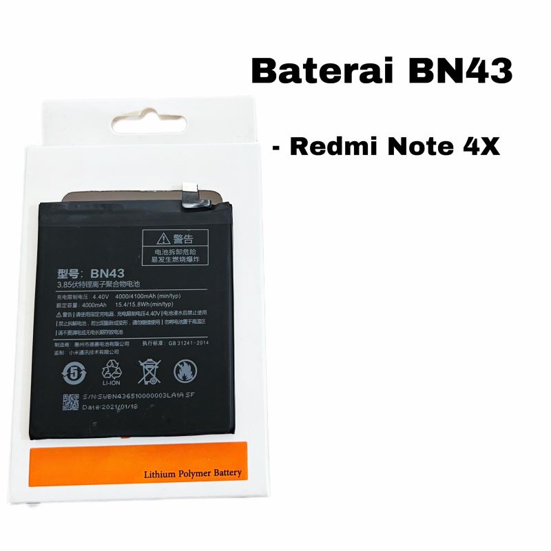 BATERAI REDMI NOTE 4X - BN43