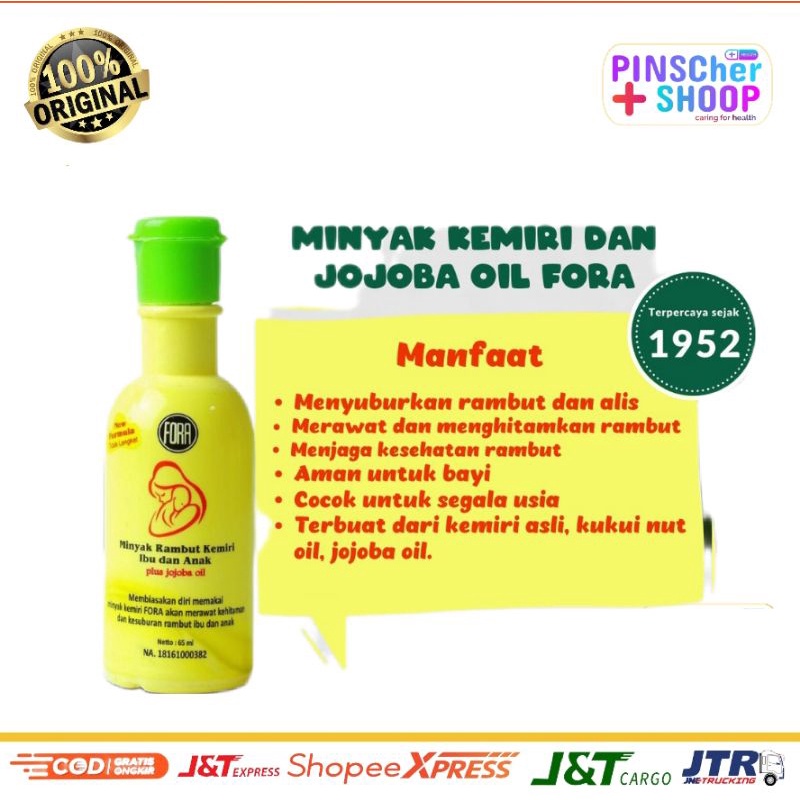 FORA Minyak Kemiri Candlenut Oil 65 ml Penebal Rambut Bayi Anak