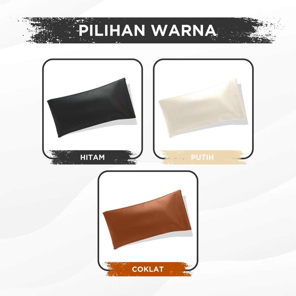 La Chapella - Pouch Kacamata Serbaguna Motif Kulit Sintetis Klasik Desain Simple C013