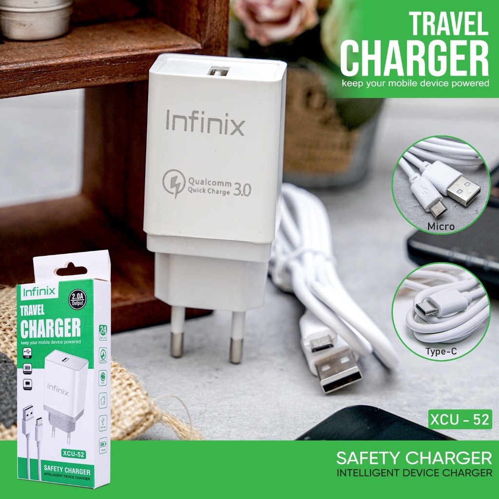 Tc Travel Charger Infinix XCU-52 Micro Usb Kualitas Bagus