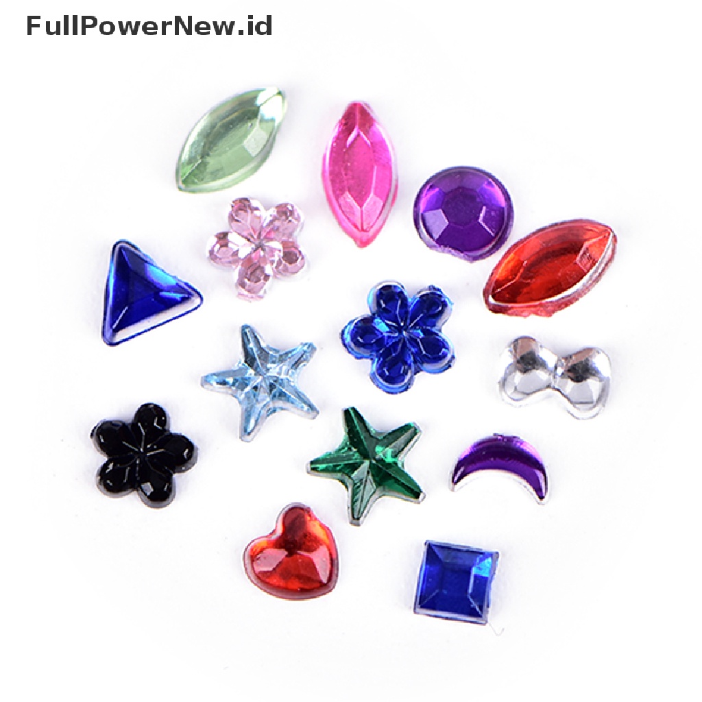 Power 2000pcs 3D Mix Acrylic Nail Art Tips Kuku Berlian Imitasi Wanita DIY Manicure Tools ID