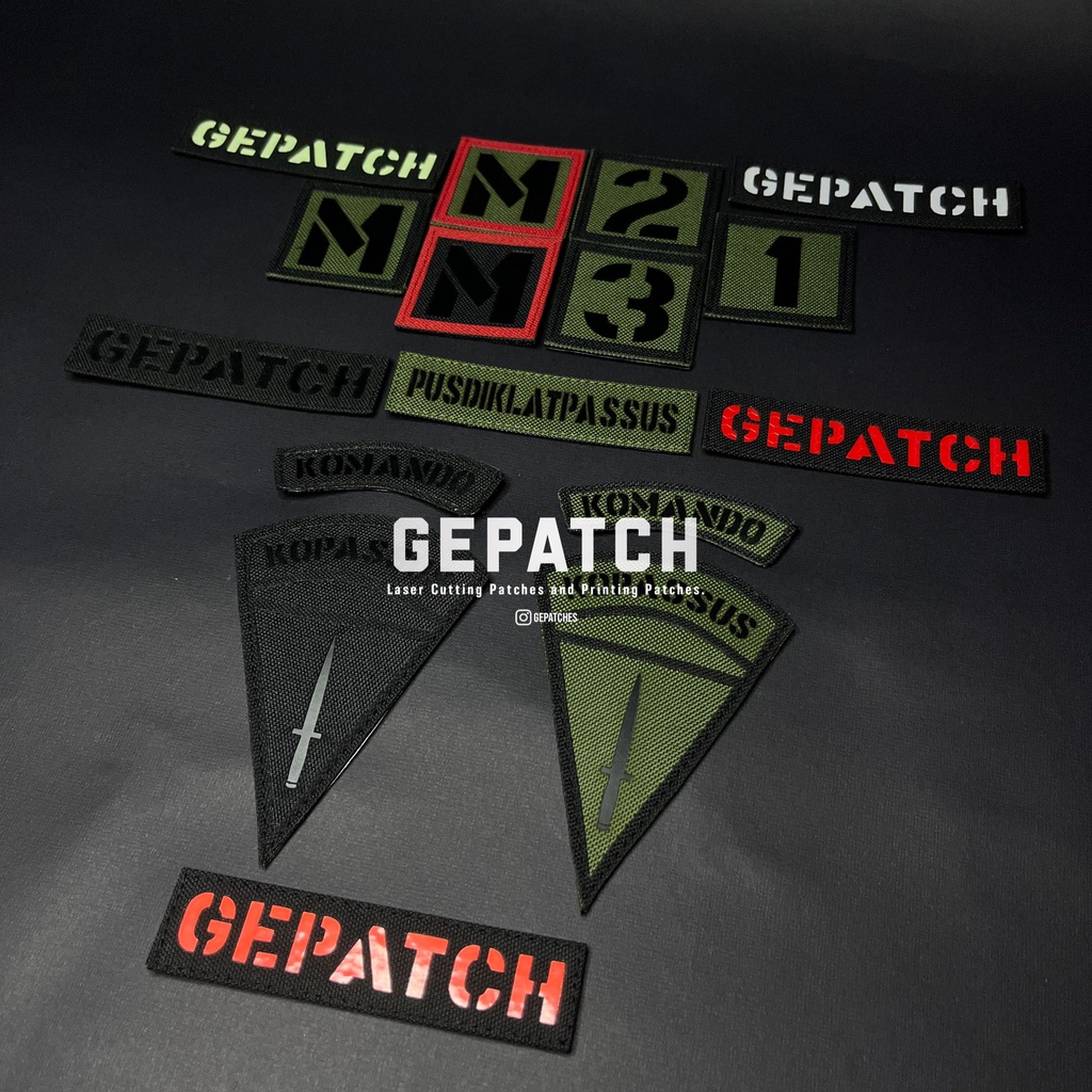 Patch PANGKAT COMBAT T-SHIRT Laser Cutting (Segitiga Kopassus, Komando, Lokasi Grup, Pusdiklatpassus