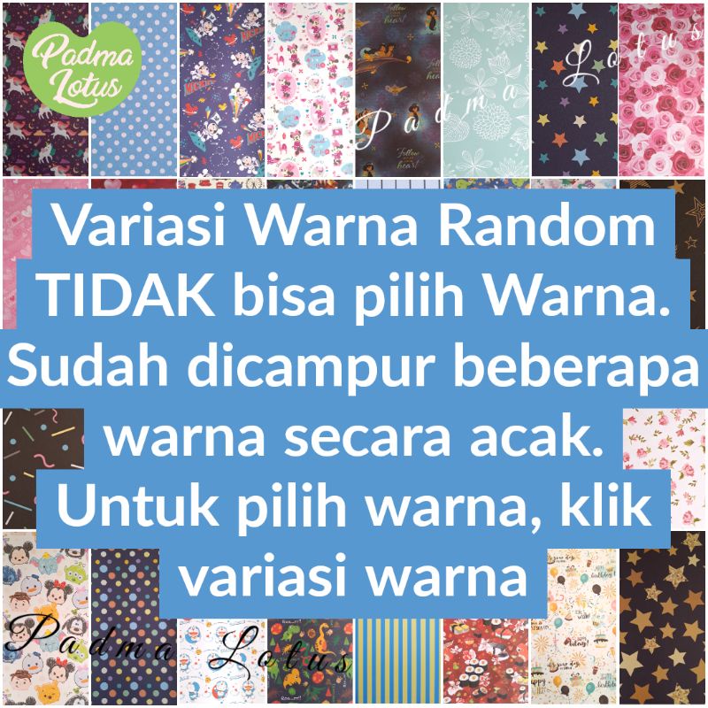 Kertas Kado isi 10 Sansan Wawa doff warna polos