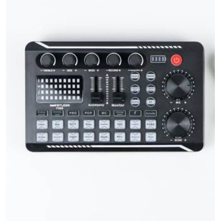 Live Soundcard F998 Live Audio Mixer Broadcast Recording Karaoke