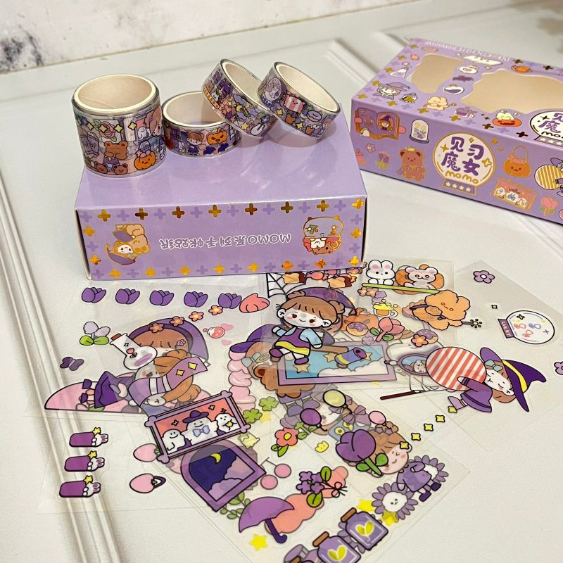 

PAKET TERJANGKAU !! Washitape & Sticker bergambar MOMO YSR-001