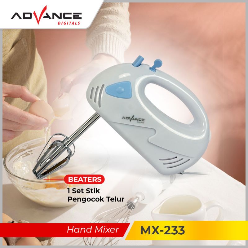 Advance Hand Mixer 7 Speeds / Pencampur Adonan Tangan MX-233