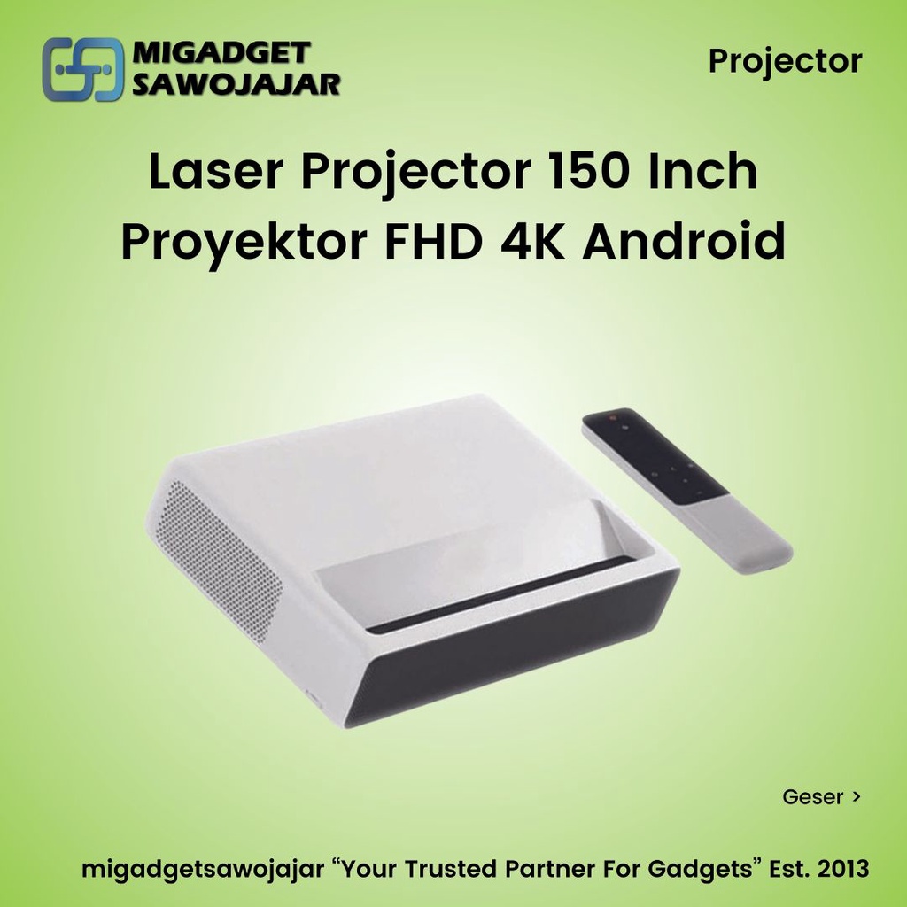 Laser Projector 150 Inch LCD Proyektor FHD 4K Android TV Dolby Audio