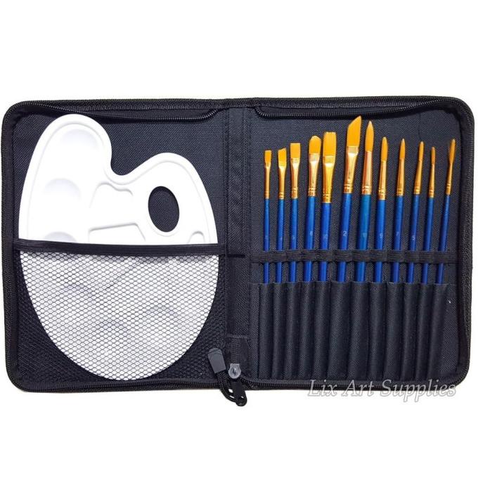 

Joyko Kuas Lukis Set 12 + Palet + Storage Bag / Art Brush Set 12