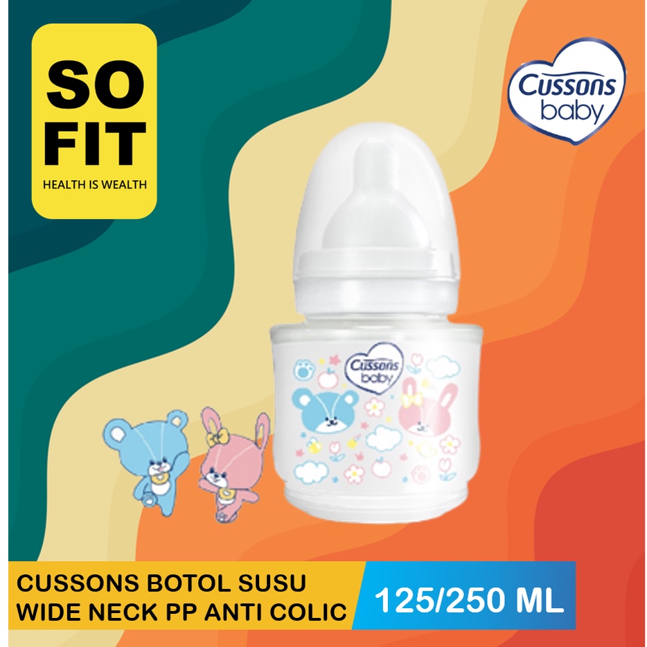 Cussons Baby Milk Bottle  PP  Wide Neck 125ml 250ml  / Botol Susu / Dot Bayi