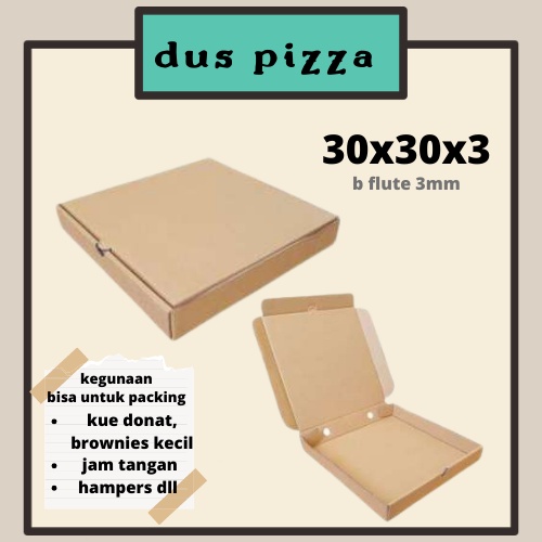 

(min order 10 pcs) BOX KARDUS PACKING PIZZA / BAJU 30 X 30 X 3 CM