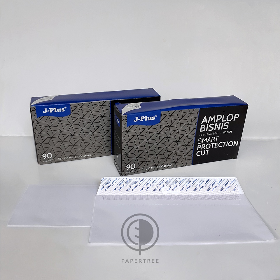 

Amplop Putih J-PLUS Biru Tipe 90 [KABINET] 80 gsm