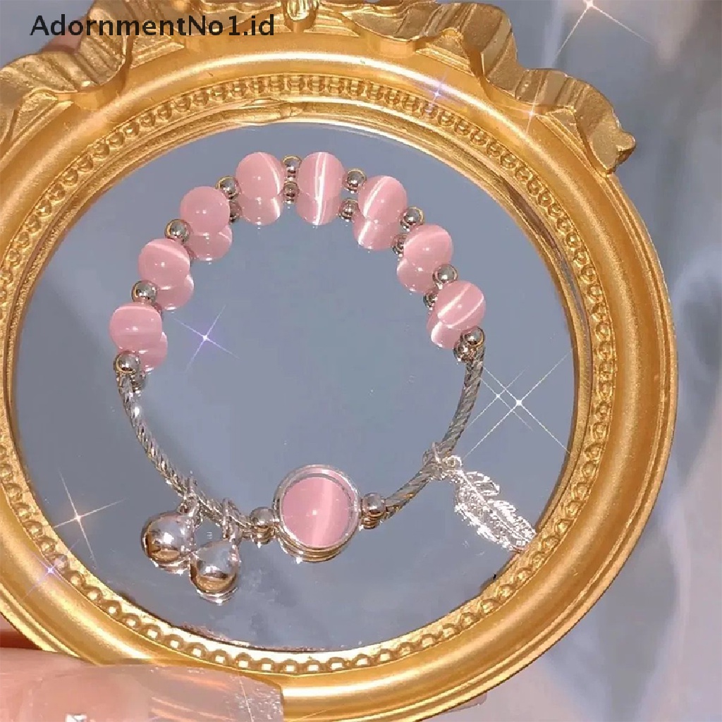 [AdornmentNo1] Fashion Wanita Imitasi Opal Bell Gelang Indah Lucu Manik-Manik Gelang Kristal Alami Gelang Untuk Perempuan Pesta Perhiasan Hadiah Aksesoris Indah [ID]