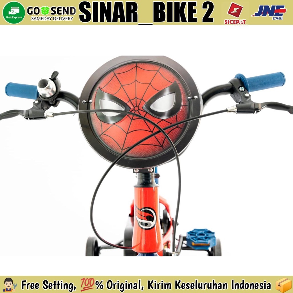 Sepeda Anak Laki BMX ELEMENTUkuran 12, 16 &amp; 18 inch SPIDERMAN 5.0 MARVEL