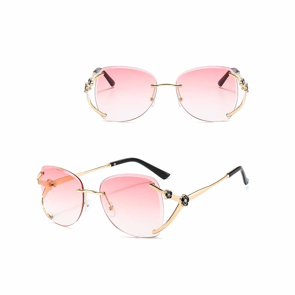 Kacamata UV400 [ Pink ] Anti Radiasi - Sunglasses Wanita Korea - HM8152